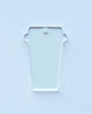 Clear Coffee Cup-Shaped Acrylic