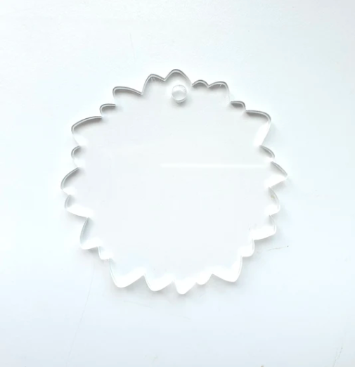 Clear Sunflower-Shaped Acrylic