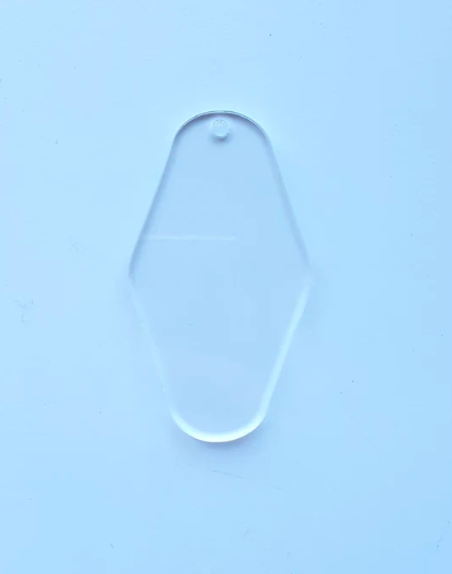 Clear Acrylic Vintage Motel Keyring