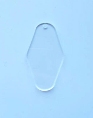 Clear Acrylic Vintage Motel Keyring
