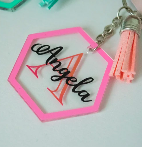 Clear Hexagon-Shaped Acrylic - 60mm x 3mm