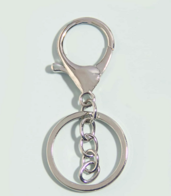Silver Lobster Clasp with Chain - 7cm - Single Piece