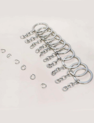 Luxe Silver Keychain w/ Jump Rings - 10 Pack