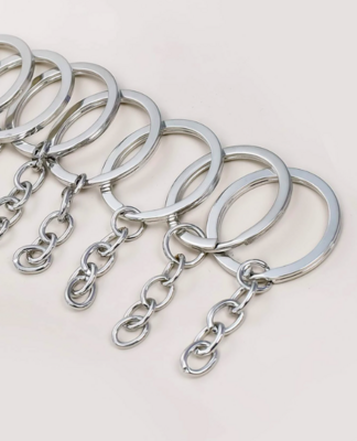 Luxe Silver Keychain w/ Jump Rings - 10 Pack