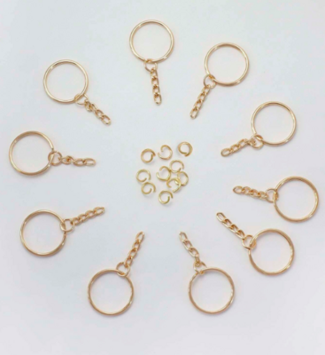 Soft Gold Keyring Chain - Pack of 10