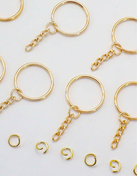 Soft Gold Keyring Chain - Pack of 10