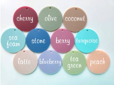 Pastel Round Acrylic - 50mm x 3mm