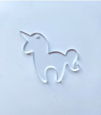 Clear Baby Unicorn Acrylic