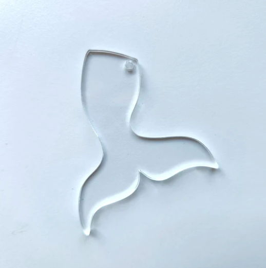 Clear Mermaid Tail-Shaped Acrylic