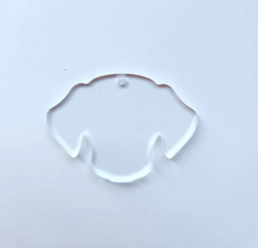 Clear Dog Head Acrylic