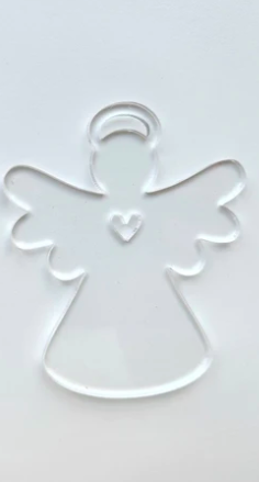 Clear Angel with Wings Acrylic
