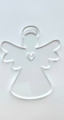 Clear Angel with Wings Acrylic