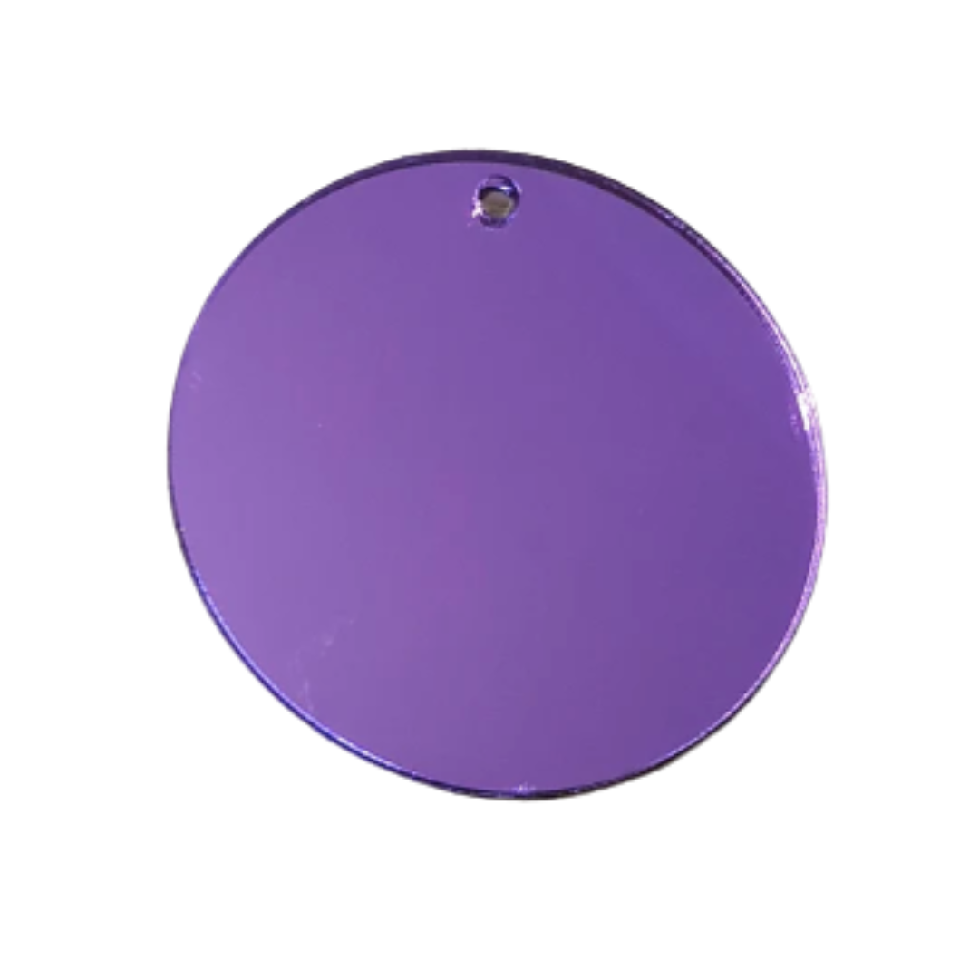 Purple Mirror Acrylic Disc - 50mm x 2mm