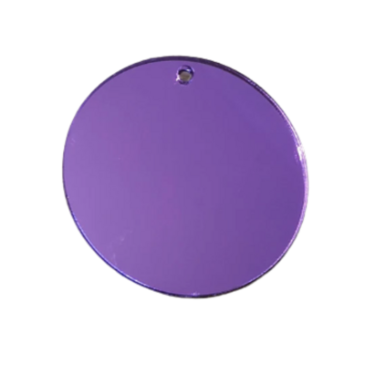 Purple Mirror Acrylic Disc - 50mm x 2mm