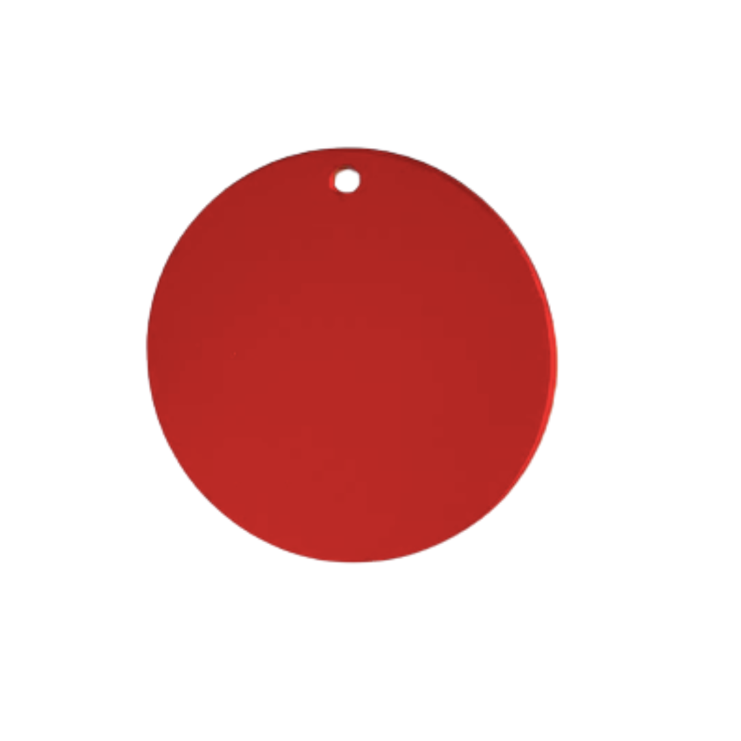 Red Mirror Acrylic Disc - 50mm x 2mm