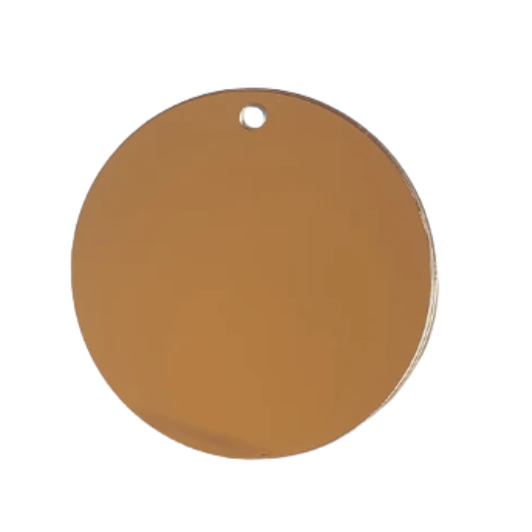 Rose Gold Mirror Acrylic Disc - 50mm x 3mm