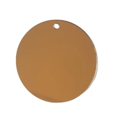 Rose Gold Mirror Acrylic Disc - 50mm