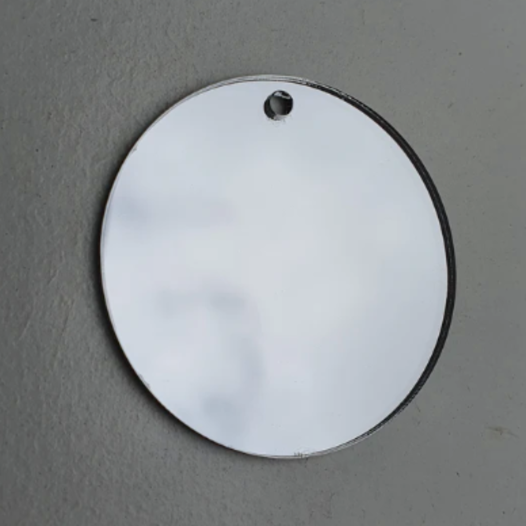 Silver Mirror Acrylic Disc - 50mm x 3mm