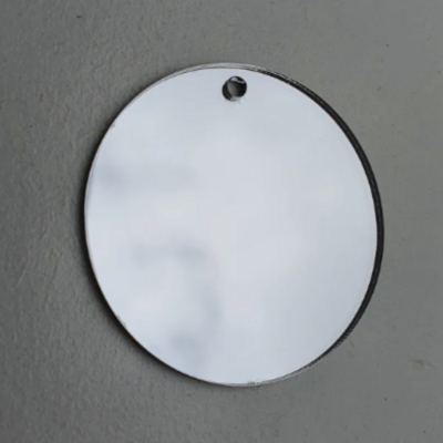 Silver Mirror Acrylic Disc - 50mm x 3mm