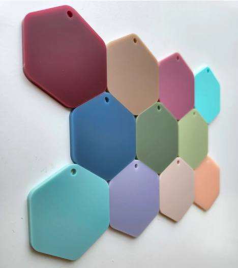 Hexagon 50mm Pastel Acrylic - 3mm