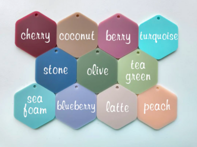 Hexagon 50mm Pastel Acrylic - 3mm