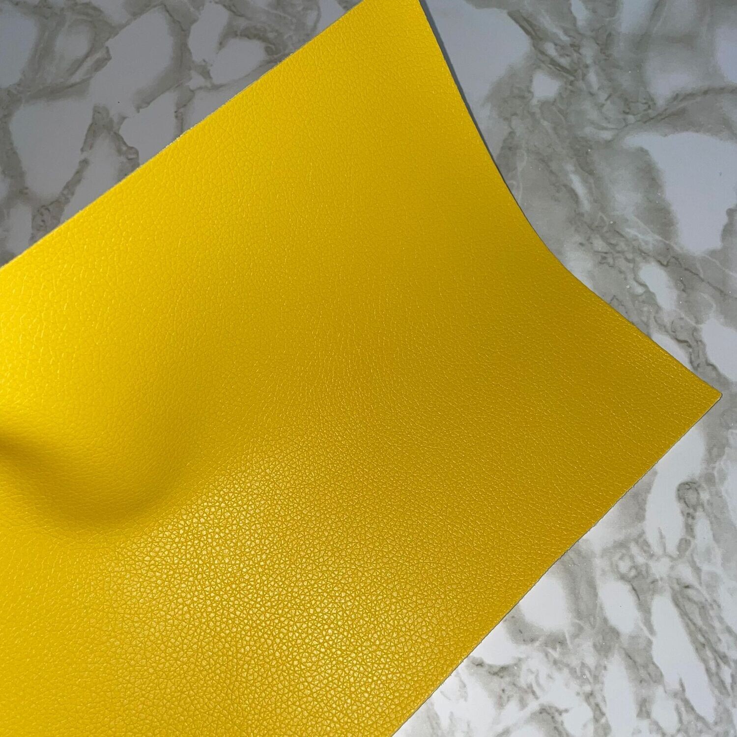 Faux Leather Litchi Grain Yellow