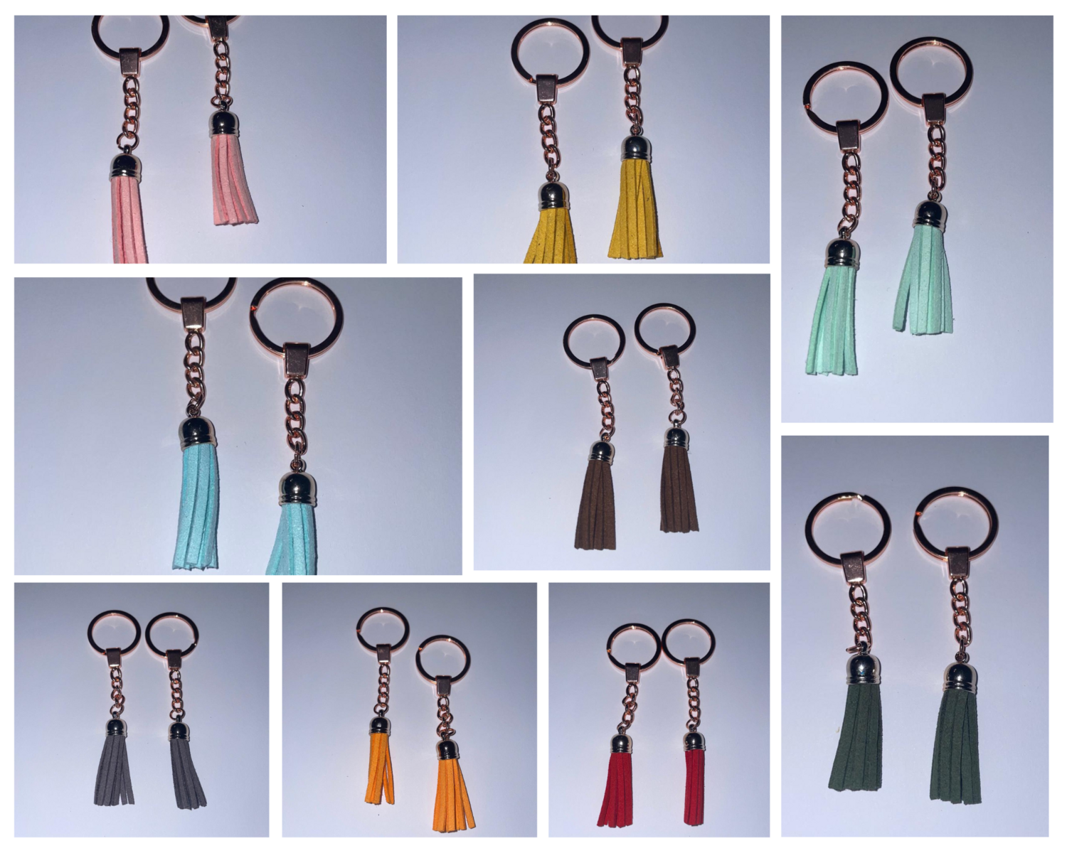 Rose Gold Keychain &amp; Tassel Combo
