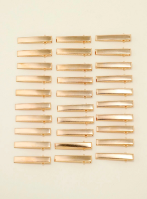 Soft Gold Alligator Hair Clip 41mm Pack of 20