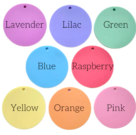 True Pastel Round Acrylic - 50mm x 3mm