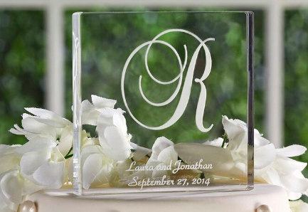 Clear Rectangular Acrylic Cake Topper
