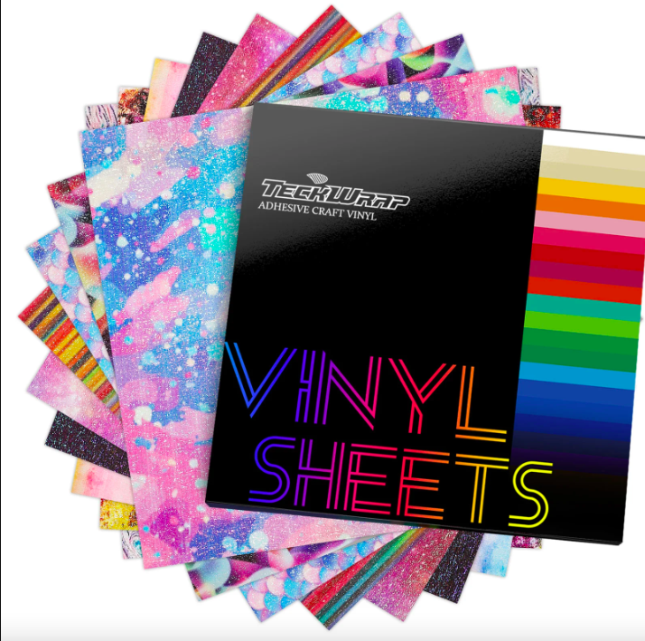 Glitter Brush Vinyl Sheets - 9 Sheet Sampler Pack
