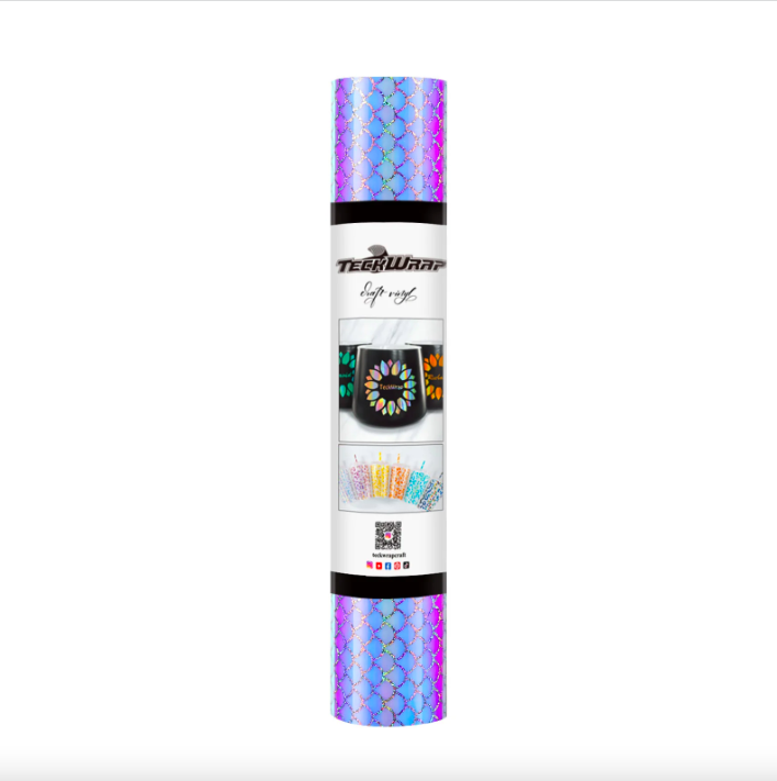 Holographic Opal Pattern Adhesive Vinyl - Opal Mermaid