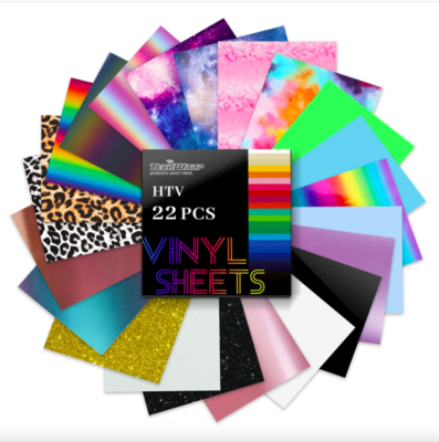 Beginner HTV Sheets Pack - 22 Sheet Pack