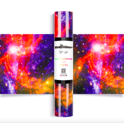 Galaxy Heat Transfer Vinyl  - Nebula Orange