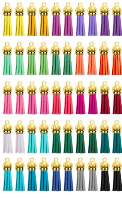 Pack of 20 Tassels with Gold Caps