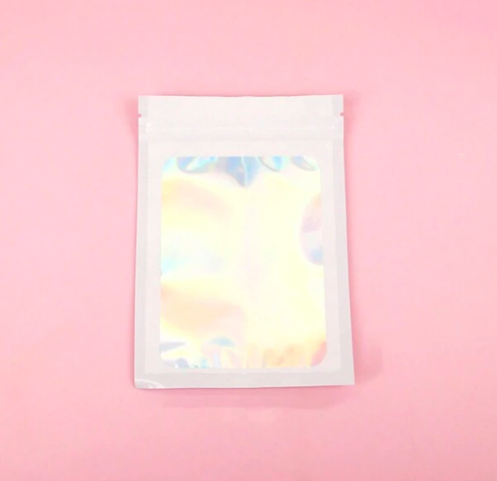 White Holographic Packaging - Pack of 10