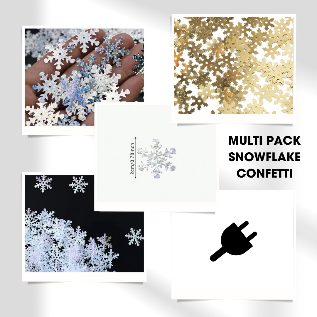 Holographic Multi Pack Snowflake Confetti