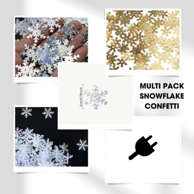 Holographic Multi Pack Snowflake Confetti