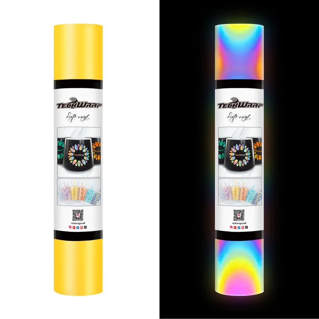 Reflective Adhesive Sticker Vinyl - Yellow