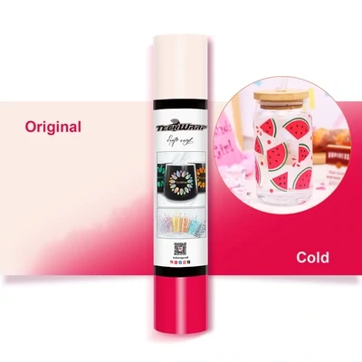 Cold Color Changing Adhesive Vinyl  -  Red