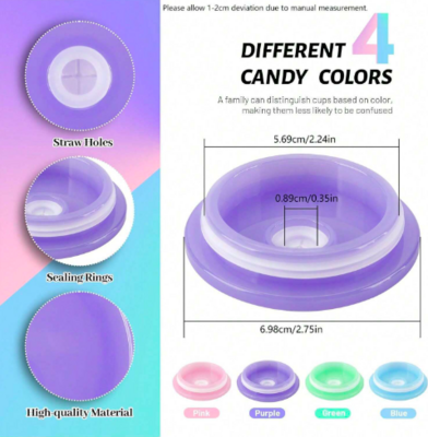 Colour Libby Glass Lids