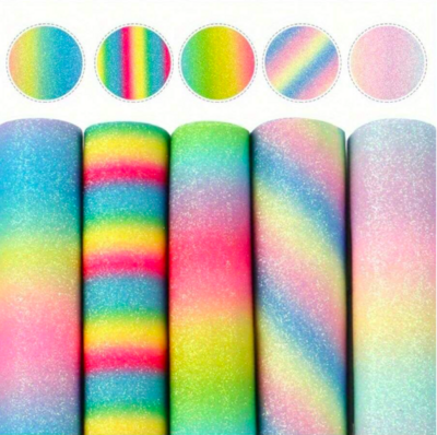 Faux Leather Pack - Rainbow Candy - 5 Pack