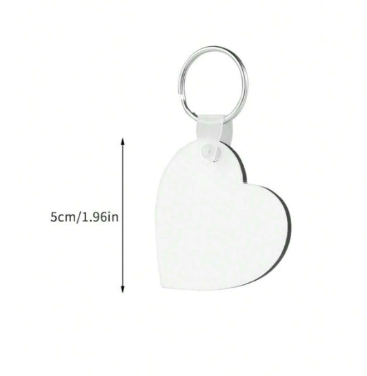 Sublimation Keychain - Double Sided Heart