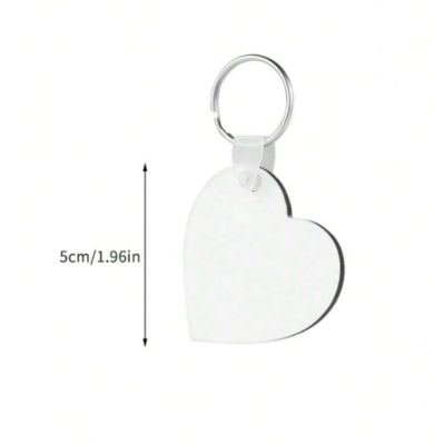 Sublimation Keychain - Double Sided Heart