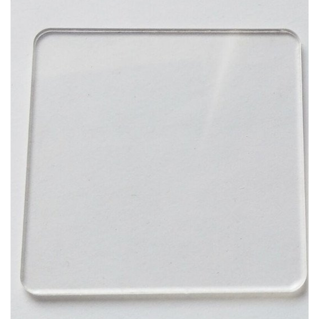 Clear Square Acrylic Coasters (with feet) - Set of 4
