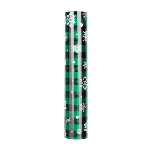 Plaid Snowflake Heat Transfer Vinyl - Green