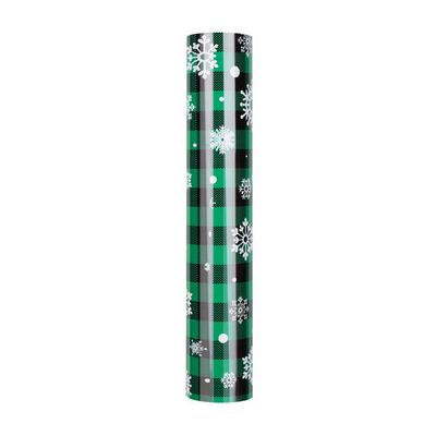 Plaid Snowflake Heat Transfer Vinyl - Green