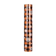 Plaid Snowflake Heat Transfer Vinyl - Orange