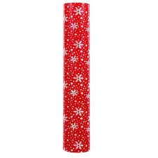 Holographic Snowflake Heat Transfer Vinyl - Red