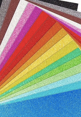 10 Pack Glitter Cardstock Various Colours